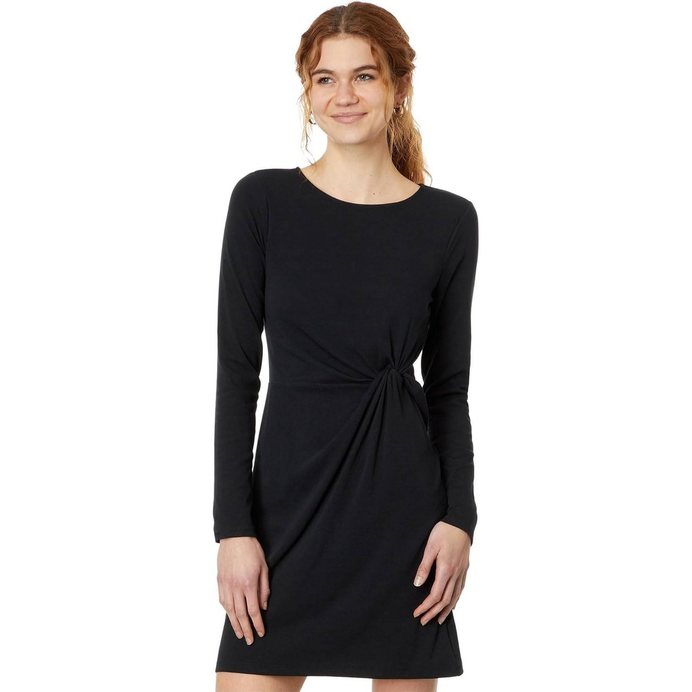 Lilly Pulitzer Lynn Long Sleeve Twist Front Black Knit Dress Size M